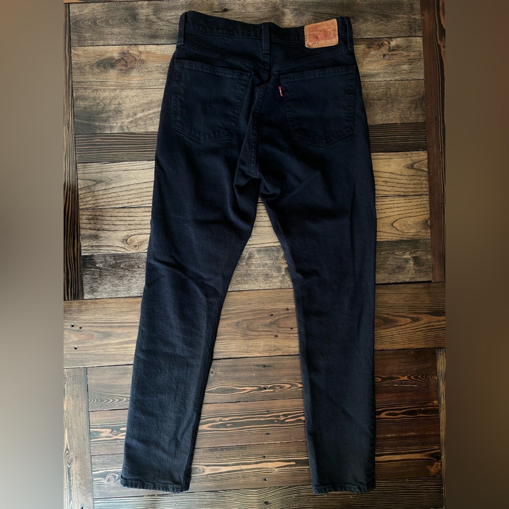 LEVI’S • 501 Original stretch skinny women’s jeans Black Heart high rise red tab - Picture 3 of 15